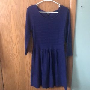Knit scoop neck sweater dress